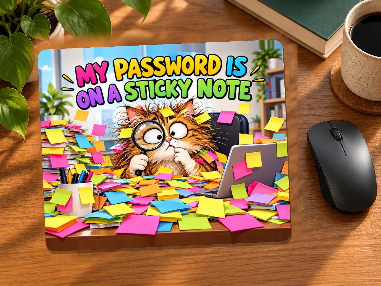 My Password Is on a Sticky Note Mouse Pad
