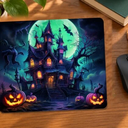 Neon Halloween Mouse Pad