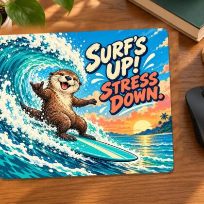 Otter Surf’s Up Stress Down Mouse Pad