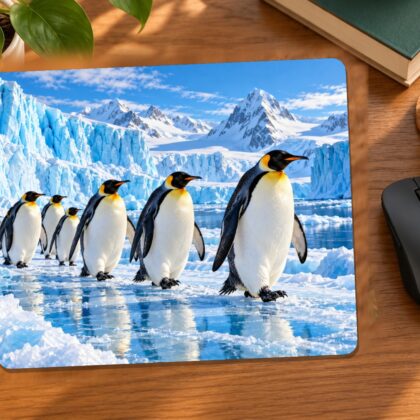 Penguins on Antarctic Ice Mouse Pad