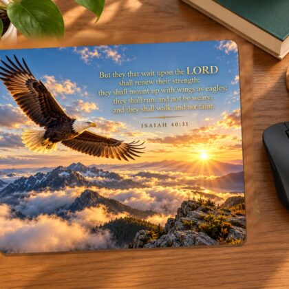Renew Their Strength Faith Mouse Pad | Isaiah 40:31