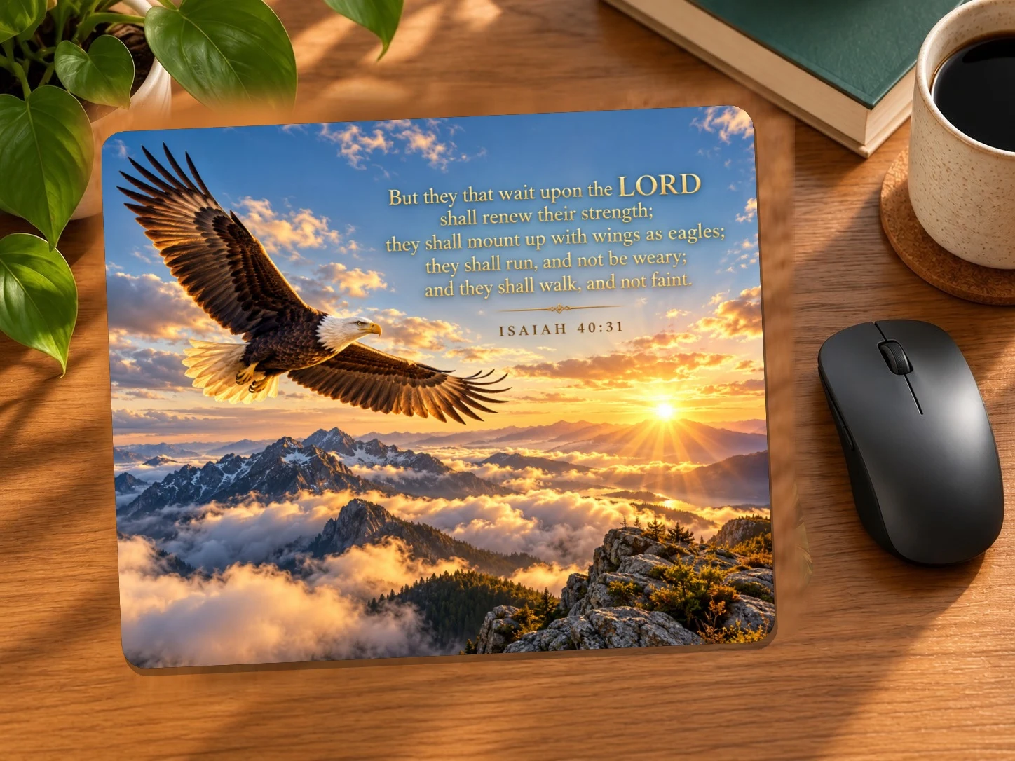 Renew Their Strength Faith Mouse Pad | Isaiah 40:31