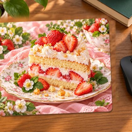 Strawberry Shortcake Still Life Mouse Pad