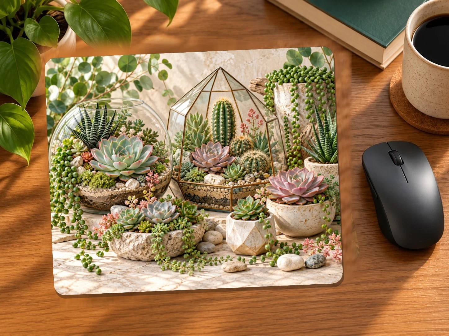 Succulent Terrarium Mouse Pad