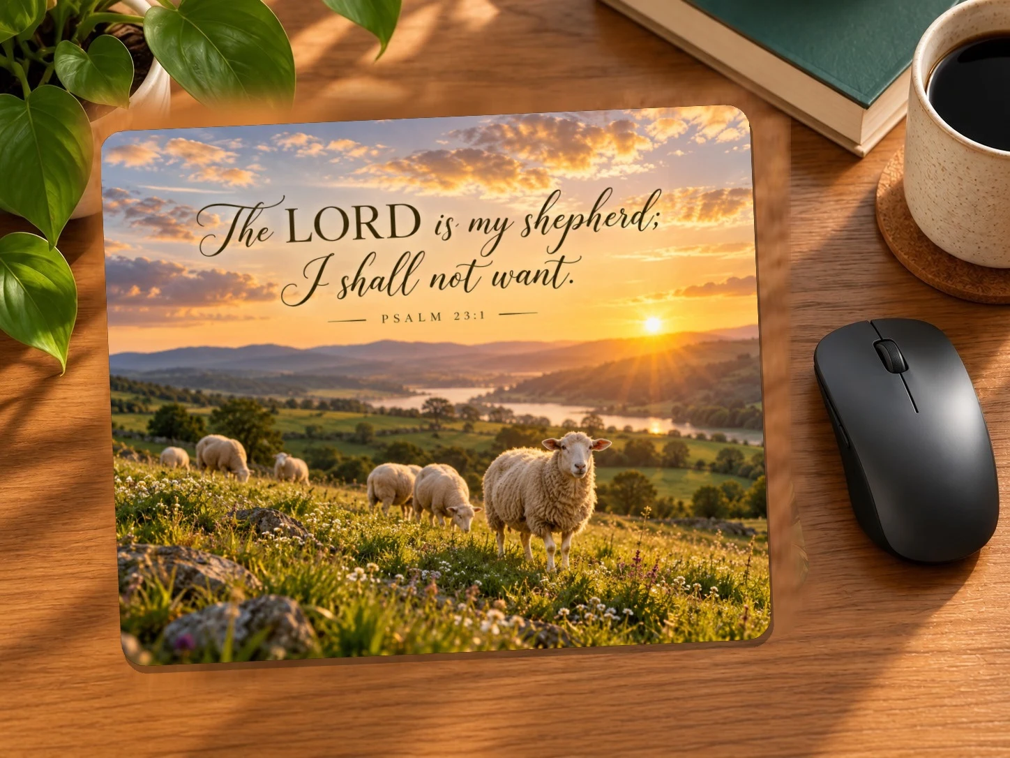 The Lord Is My Shepherd Faith Mouse Pad | Psalm 23:1