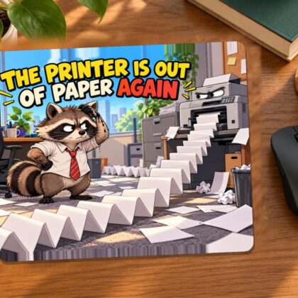 The Printer Is Out of Paper Again Mouse Pad
