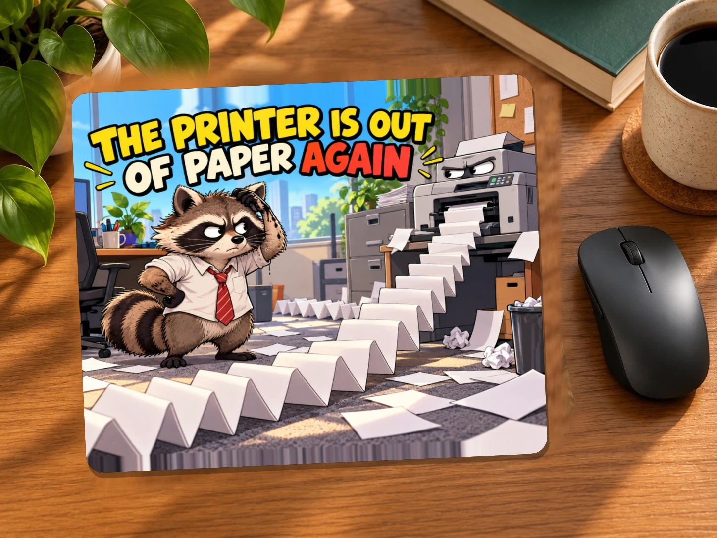 The Printer Is Out of Paper Again Mouse Pad